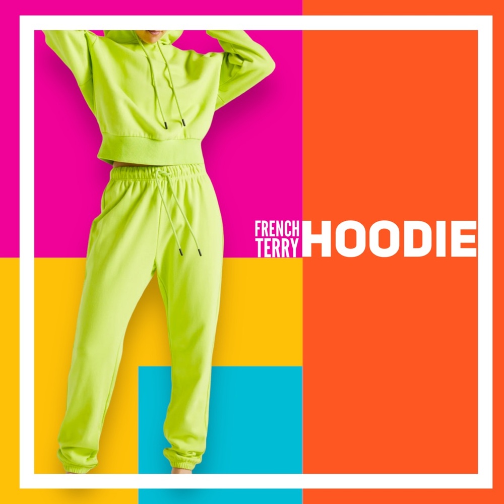 EY Lime French Terry Hoodie Only